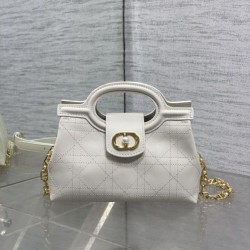 Replica Borse a mano Dior Jolie Top Handle Mini Chain beige Imitazioni Replica qualità specchio Borse a mano Dior Jolie Top Handle Mini Chain beige