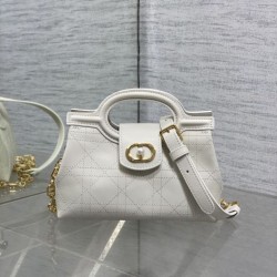 Replica qualità specchio Borse  a mano Dior Jolie Top Handle Mini Chain beige
