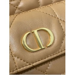 Dior piccola borsa a secchiello Dior Caro Latte Macrocannage Marrone