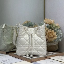 Replica qualità specchio Borsa Dior D-Motion con cintura in pelle di agnello taglia 163 microchip bianca