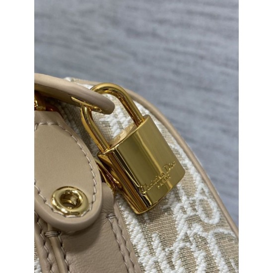 Replica Borsa Dior Groove 20 in tela jacquard Dior Oblique beige Imitazioni Replica qualità specchio Borsa Dior Groove 20 in tela jacquard Dior Oblique beige