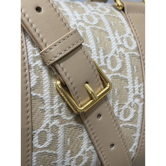 Replica Borsa Dior Groove 20 in tela jacquard Dior Oblique beige Imitazioni Replica qualità specchio Borsa Dior Groove 20 in tela jacquard Dior Oblique beige