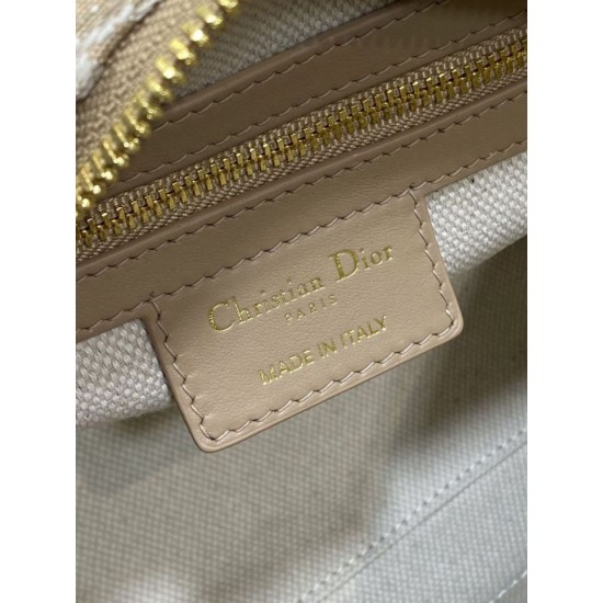 Replica Borsa Dior Groove 20 in tela jacquard Dior Oblique beige Imitazioni Replica qualità specchio Borsa Dior Groove 20 in tela jacquard Dior Oblique beige