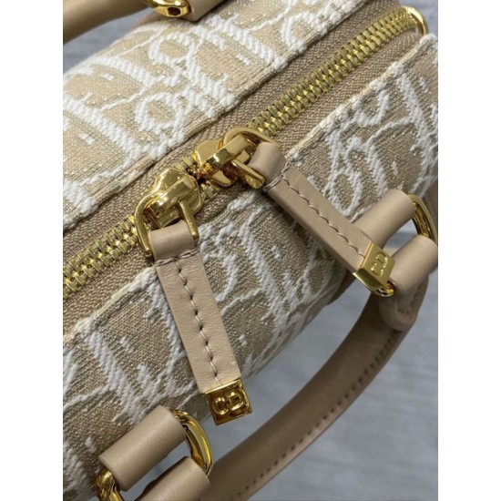 Replica Borsa Dior Groove 16 in tela jacquard Dior Oblique beige Imitazioni Replica qualità specchio Borsa Dior Groove 16 in tela jacquard Dior Oblique beige