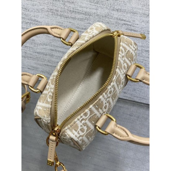 Replica Borsa Dior Groove 16 in tela jacquard Dior Oblique beige Imitazioni Replica qualità specchio Borsa Dior Groove 16 in tela jacquard Dior Oblique beige