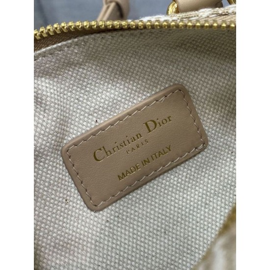 Replica Borsa Dior Groove 16 in tela jacquard Dior Oblique beige Imitazioni Replica qualità specchio Borsa Dior Groove 16 in tela jacquard Dior Oblique beige