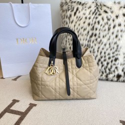 Replica qualità specchio Borsa  1:1 Dior Toujours Media Macrocannage Azzurro/Nero