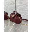 Borse Firmate Replica a mano Dior Jolie Top Handle Mini Chain bordeaux