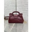 Borse Firmate Replica a mano Dior Jolie Top Handle Mini Chain bordeaux