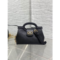 Borsa a mano Dior Jolie Top Handle Mini Chain nera