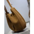 Borsa a mano piccola Hobo PARIS VII YSL Saint Laurent pelle scamosciata giallo
