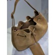 Borsa a mano piccola Hobo PARIS VII YSL Saint Laurent pelle scamosciata giallo