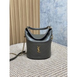 Borse Imitazioni a secchiello mini Gaby YSL Saint Laurent Verde muschio