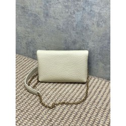 Borse Firmate Replica a tracolla classica Calypso Mini YSL Saint Laurent con catena Beige