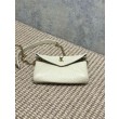 Borse Firmate Replica a tracolla classica Calypso Mini YSL Saint Laurent con catena Beige