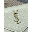Borse Firmate Replica a tracolla classica Calypso Mini YSL Saint Laurent con catena Beige