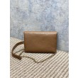 Borsa a tracolla classica Calypso Mini YSL Saint Laurent con catena Marrone