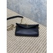 Bora Pari all'originale replica a tracolla classica Calypso Mini YSL Saint Laurent con catena Nero