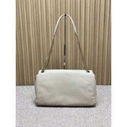 Borsa a tracolla grande YSL Saint Laurent Calypso beige
