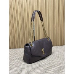 Borsa a tracolla grande YSL Saint Laurent Calypso Caffè