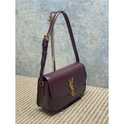 Borse Firmate Replica a tracolla media YSL Saint Laurent Solferino Box bordeaux