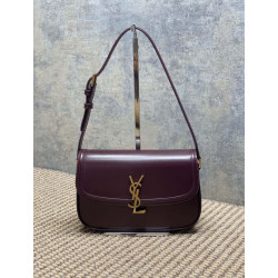 Borse Firmate Replica a tracolla media YSL Saint Laurent Solferino Box bordeaux