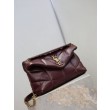 Bora Pari all'originale replica a tracolla piccola Loulou puffer YSL Saint Laurentnappa Maroon