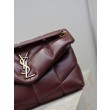 Bora Pari all'originale replica a tracolla piccola Loulou puffer YSL Saint Laurentnappa Maroon