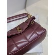 Bora Pari all'originale replica a tracolla piccola Loulou puffer YSL Saint Laurentnappa Maroon