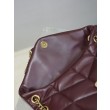 Bora Pari all'originale replica a tracolla piccola Loulou puffer YSL Saint Laurentnappa Maroon
