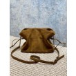 Borsa a tracolla YSL Saint Laurent Jamie pelle scamosciata Caramello
