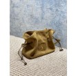 Borsa a tracolla YSL Saint Laurent Jamie pelle scamosciata Foglia d'oro