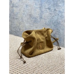 Borsa a tracolla YSL Saint Laurent Jamie pelle scamosciata Foglia d'oro