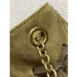 Borsa a tracolla YSL Saint Laurent Jamie pelle scamosciata Foglia d'oro