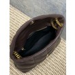 Borse Replica a tracolla YSL Saint Laurent media Loulou Puffer Caffè