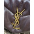 Borse Replica a tracolla YSL Saint Laurent media Loulou Puffer Caffè