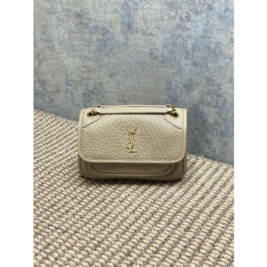 Borsa a tracolla YSL Saint Laurent Mini Classic Niki 18cm Albicocca