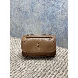 Borse Imitazioni a tracolla YSL Saint Laurent Mini Classic Niki 18cm Marrone
