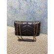 Bora Pari all'originale replica a tracolla YSL Saint Laurent Mini Loulou Puffer Caffè