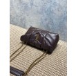 Bora Pari all'originale replica a tracolla YSL Saint Laurent Mini Loulou Puffer Caffè