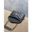 Borsa a tracolla YSL Saint Laurent Mini Loulou Puffer Grigio urbano