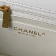 Borse Replica Chanel Flap 25K AS5813 AS5814 Manico con diamanti smerigliati Bianco