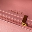 Borsa Chanel Flap 25K AS5813 AS5814 Manico con diamanti smerigliati Rosa