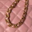 Borsa Chanel Flap 25K AS5813 AS5814 Manico con diamanti smerigliati Rosa
