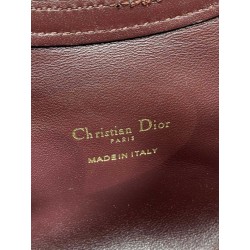 Borsa Dior Jolie Top Handle Mini Cannage Chain bordeaux