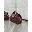 Borsa Dior Jolie Top Handle Mini Cannage Chain bordeaux
