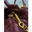 Borsa Dior Jolie Top Handle Mini Cannage Chain bordeaux