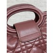 Borsa Dior Jolie Top Handle Mini Cannage Chain bordeaux