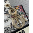 Borsa Dior Lady D-Lite media con ricamo floreale multicolore Borsa Dior Lady D-Lite media con ricamo floreale multicolore