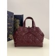 Borsa Dior Media Dior Toujours in Macrocannage bordeaux